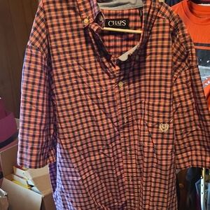 Chaps Red and Navy Checkered Shirt